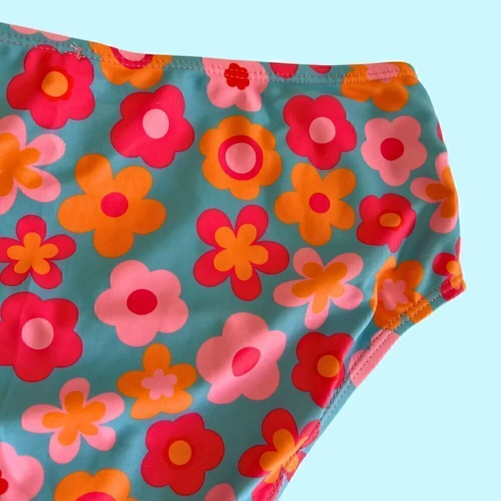 Caitlin M. Conviction X Pink Lily Retro High Waisted Bikini Swimsuit Bottoms